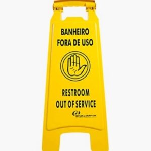 Placa "Banheiro Fora de Uso"