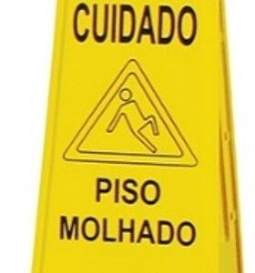 Placa "Piso Molhado"